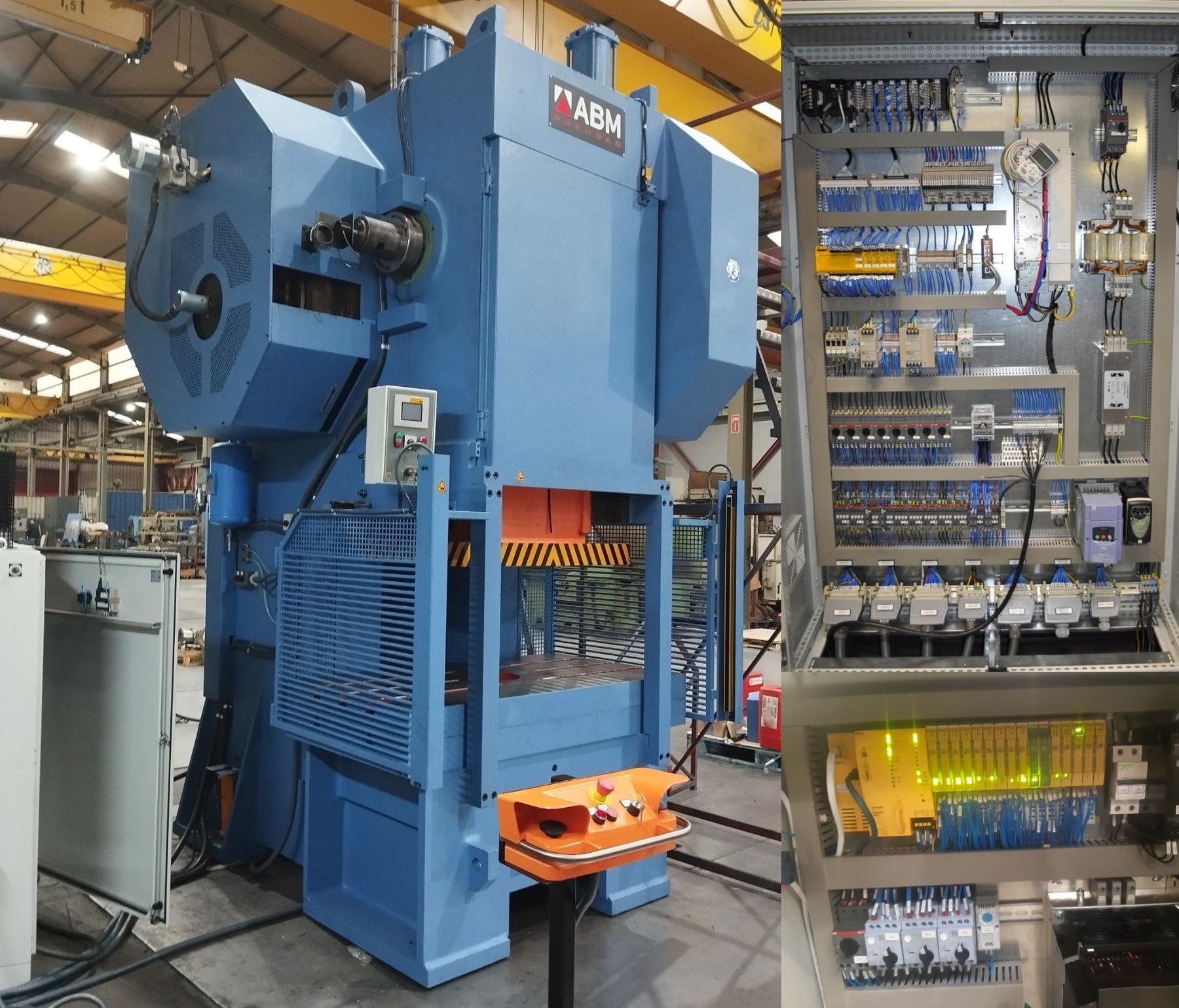 Prensa mecánica completamente retrofitada por ESNA con nueva instalación eléctrica